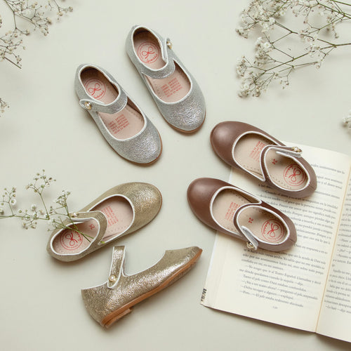 Merceditas Delux metales para niña – zapato ceremonia primera comunión – Spañoletas México