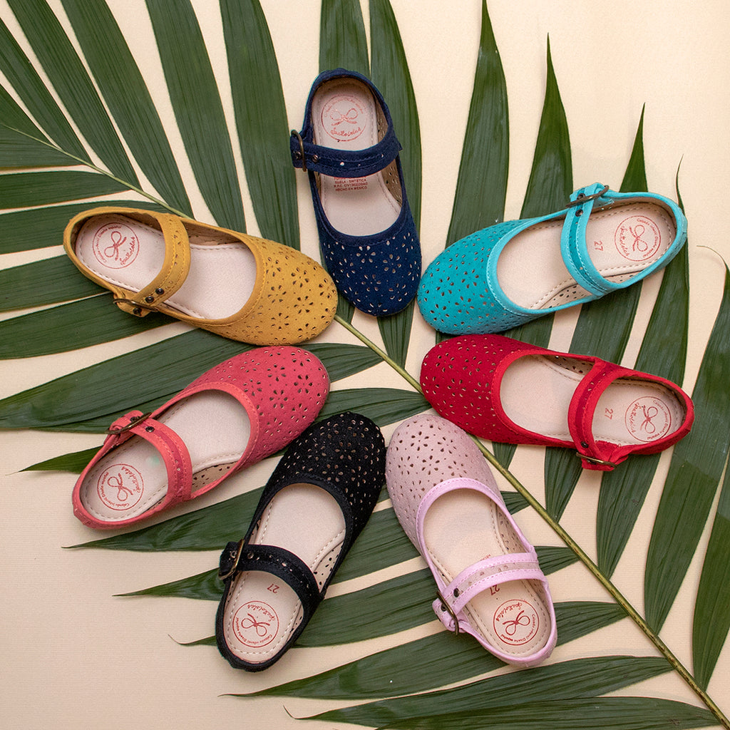 Merceditas Calada Hebilla colores – calzado infantil español hecho a mano – Spañoletas México