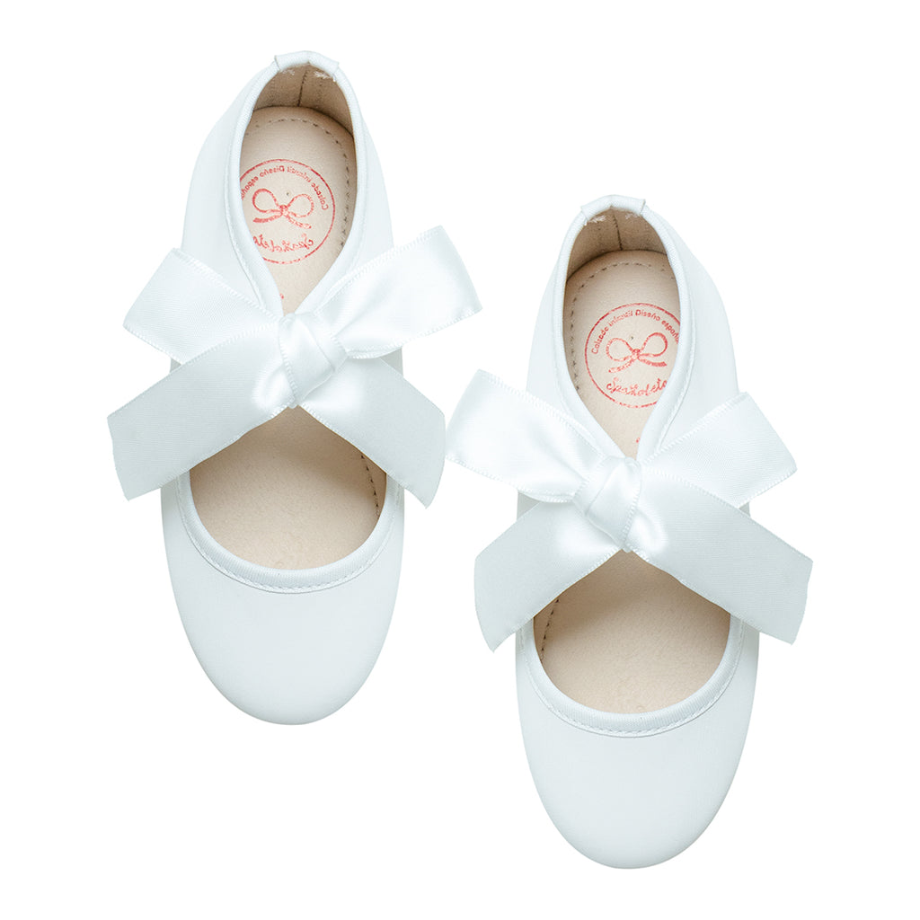 Zapato Ceremonia Clásica niña blanco – Primera Comunión, pajes y eventos – Spañoletas México