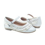 Zapato Ceremonia con olán niña perla detalle – Primera Comunión, pajes y eventos – Spañoletas México
