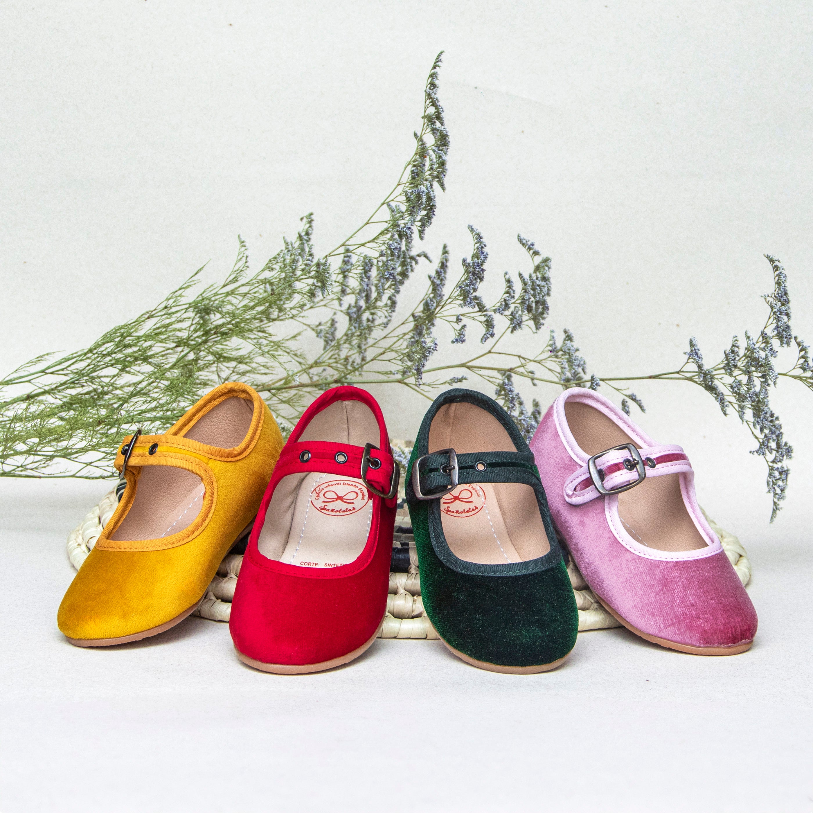 Clásica Hebilla Terciopelo Colores