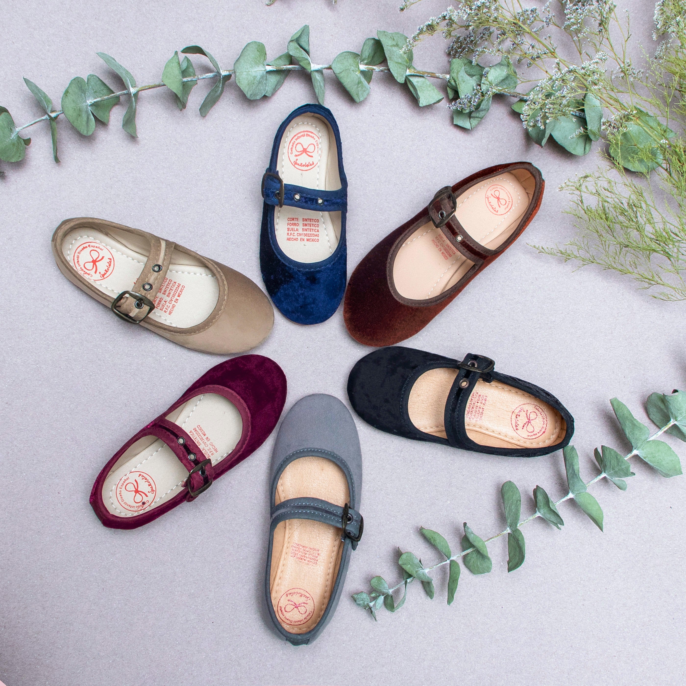 Clásica Hebilla Terciopelo Básicos