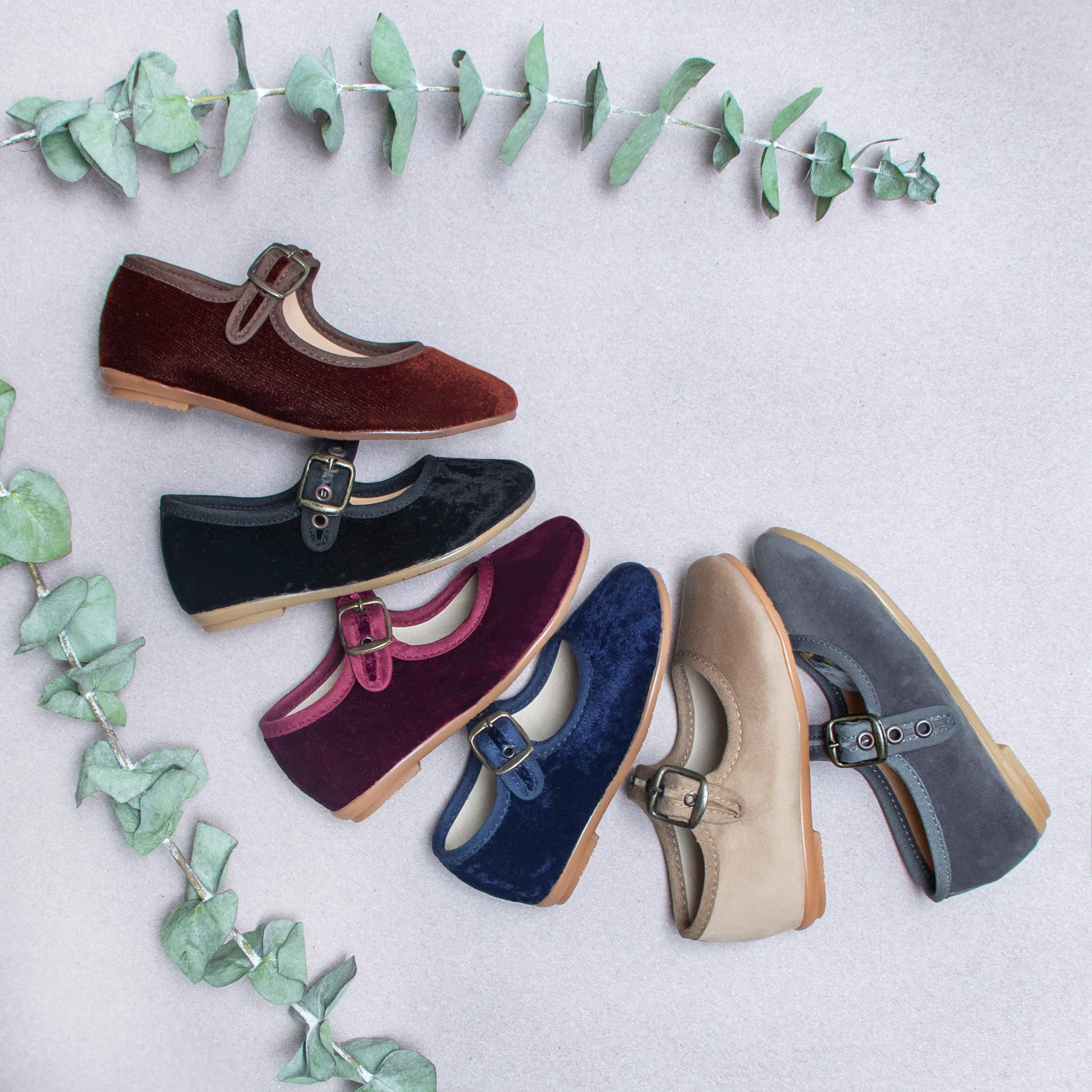 Clásica Hebilla Terciopelo Básicos